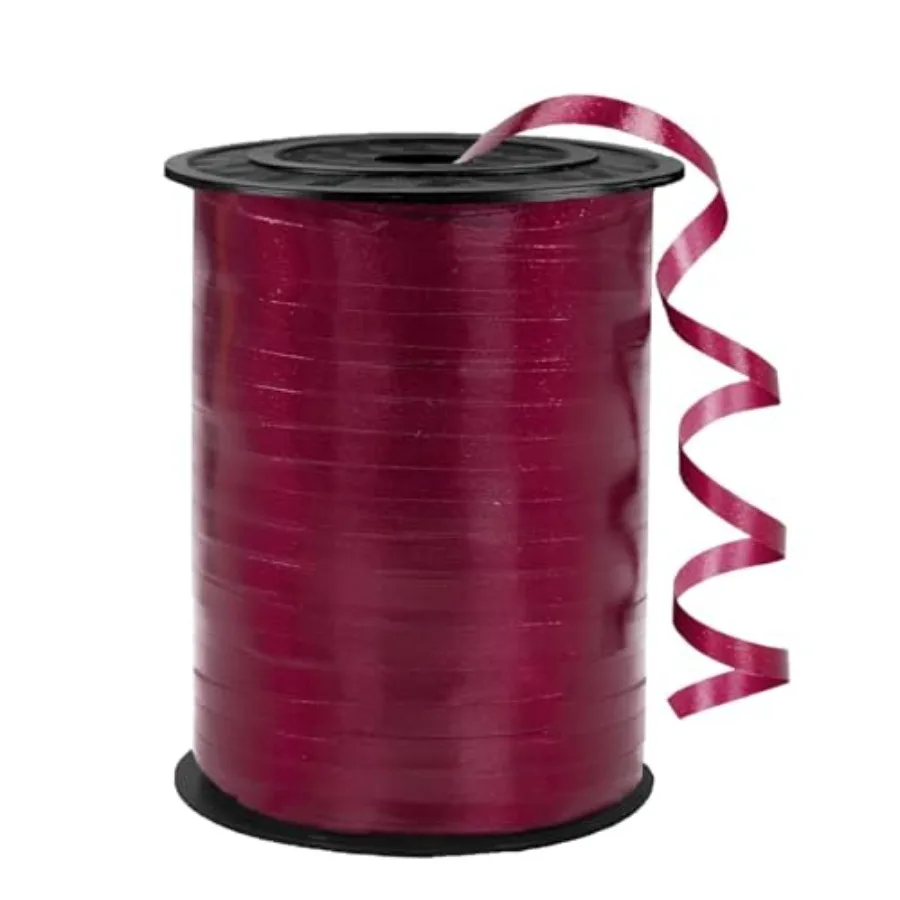 Premium Burgundy Curling Ribbon, 1/5" Wide x 500 Yards, for Gift Wrapping Balloon Ribbon, Balloon String, for Party Birthday We
