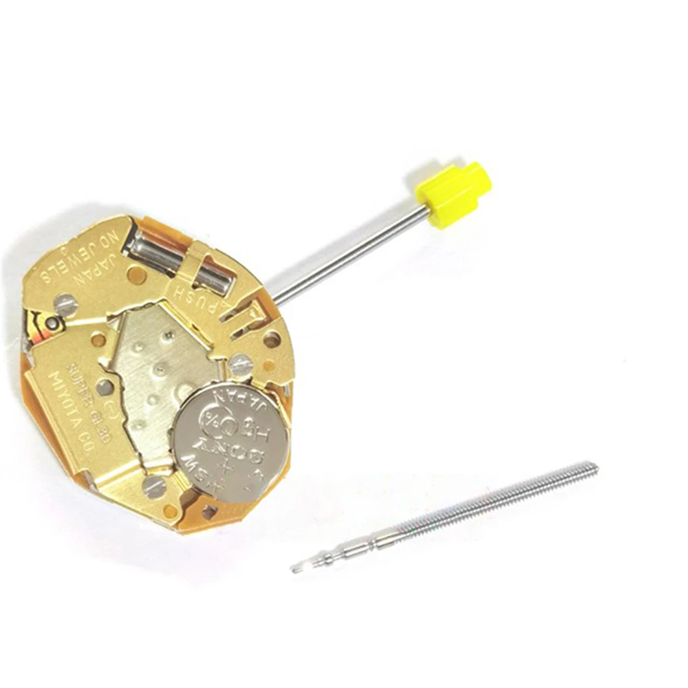 Replacement 3Pin Quartz Watch Movement with Battery w/ Adjustable Stem for GL30 Watch Repair Accessories