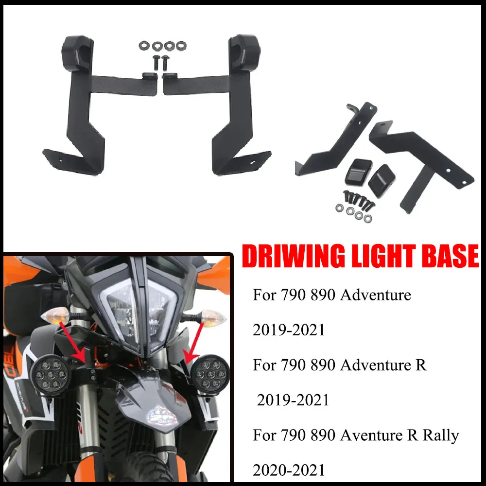

100%Brand New Motorcycle Accessories Driving Light Base For KTM 790 890 Adventure 790 890 Adventure R RALLY 2019 2020 2021 Black
