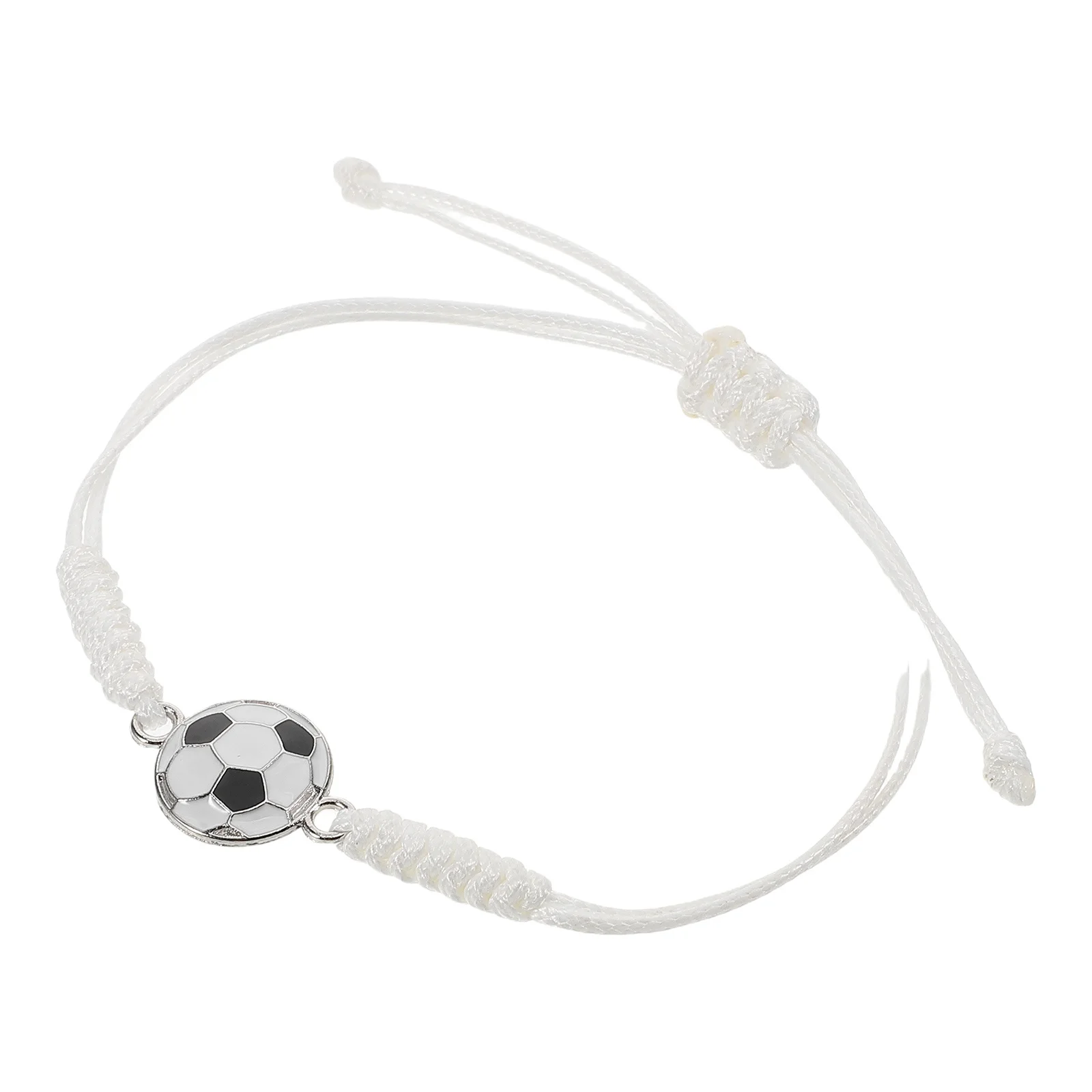 

Adjustable Soccer Alloy Braided Bracelet Stylish Football Wristband Sports Accessories for Men Women Boys Girls Party Favor