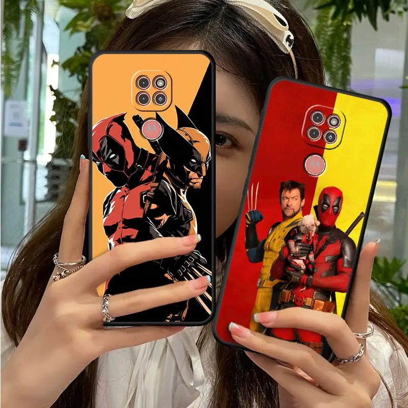 Case for Motorola G60 G22 Edge 30 G53 G30 40 G52 G31 G71 G72 G51 G60s G32 One Fusion G50 Soft Phone Cover Marvel Deadpool