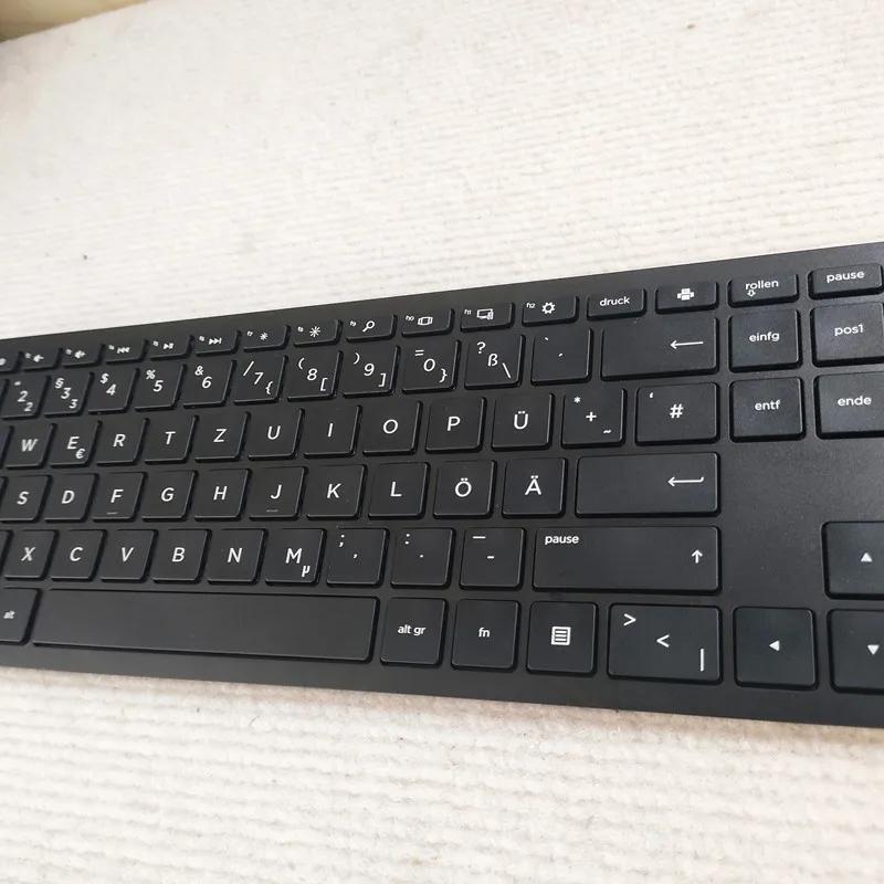 German Layout 2.4GHz Wireless Ultra-thin silent keyboard and mouse set  for HP HSA-P003K HSA-P003M