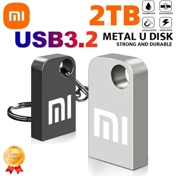 샤오미 USB 3.2 고속 전송 금속 C 타입 U 플래시 드라이브, SSD 휴대용 미니 플래시 드라이브 메모리, 방수 U 드라이브, 2TB 