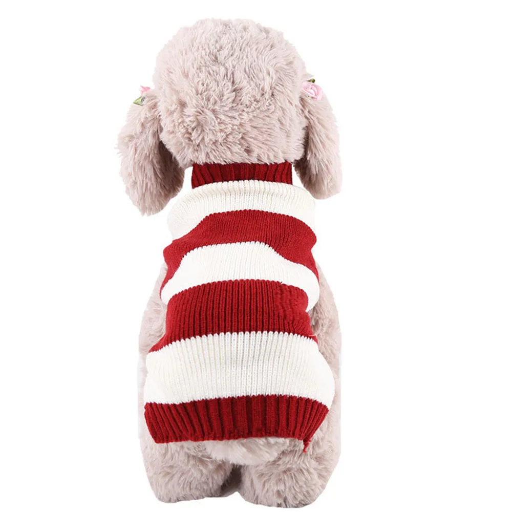 

Durable Dog Sweater Red White Stripe Design Comfortable Pet Clothes for Walking Jogging Special Occasions Xl Pet Sweater
