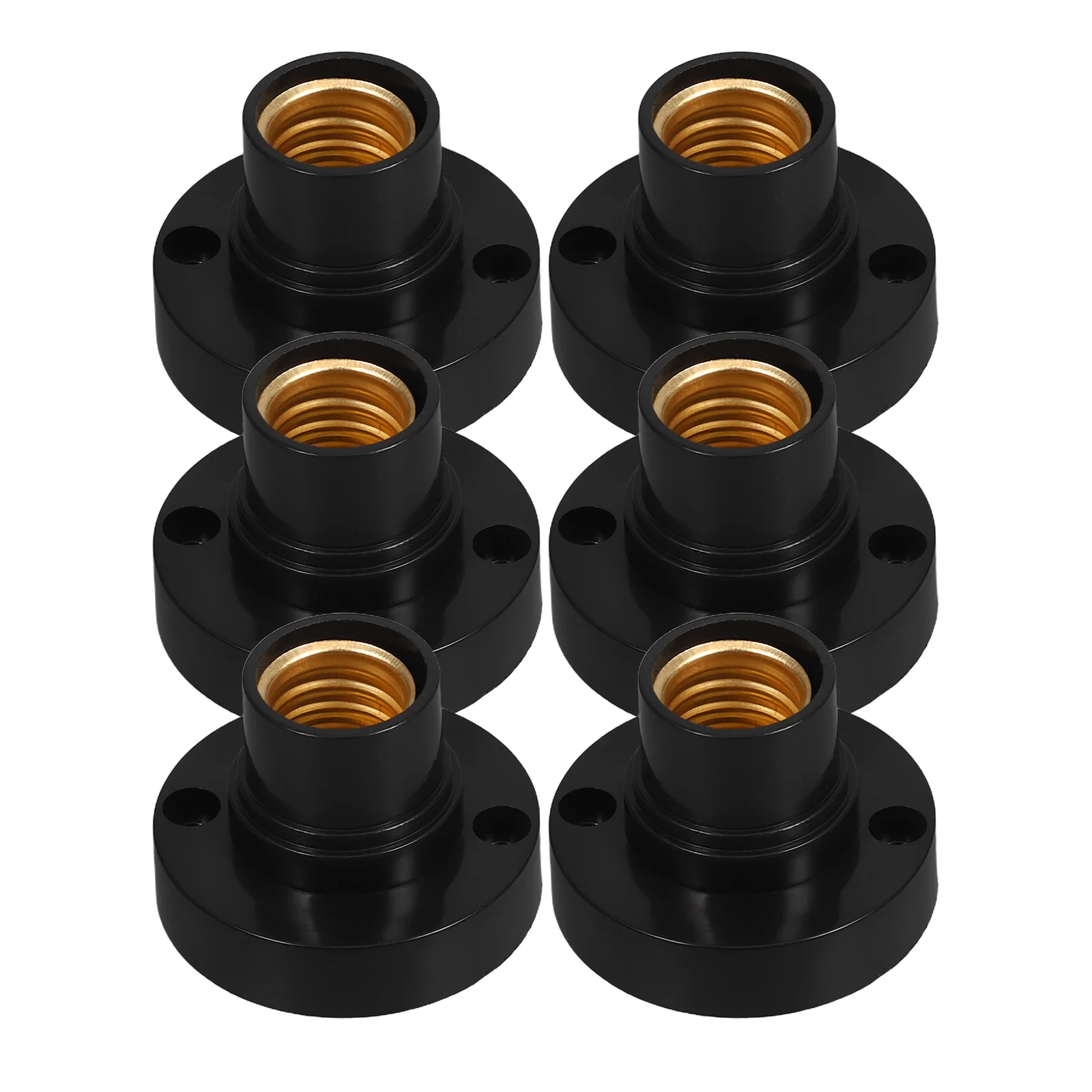 

6Pcs Lamp Base E14 Screw Lamp Holder Round Replacement Light Bulb Holder Practical DIY Lighting Components