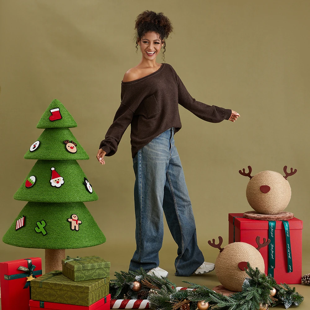 Automne hiver col rond femmes pull Vintage basique solide tricoté hauts décontracté mince pull coréen chandails Simple Chic pulls