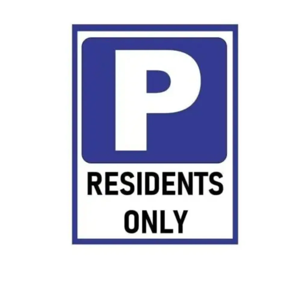 1pc 20x30cm Residents Parking Only Metal Wall Sign - Weatherproof Fence  Decor, Ideal for Neighborhood/Home/Community