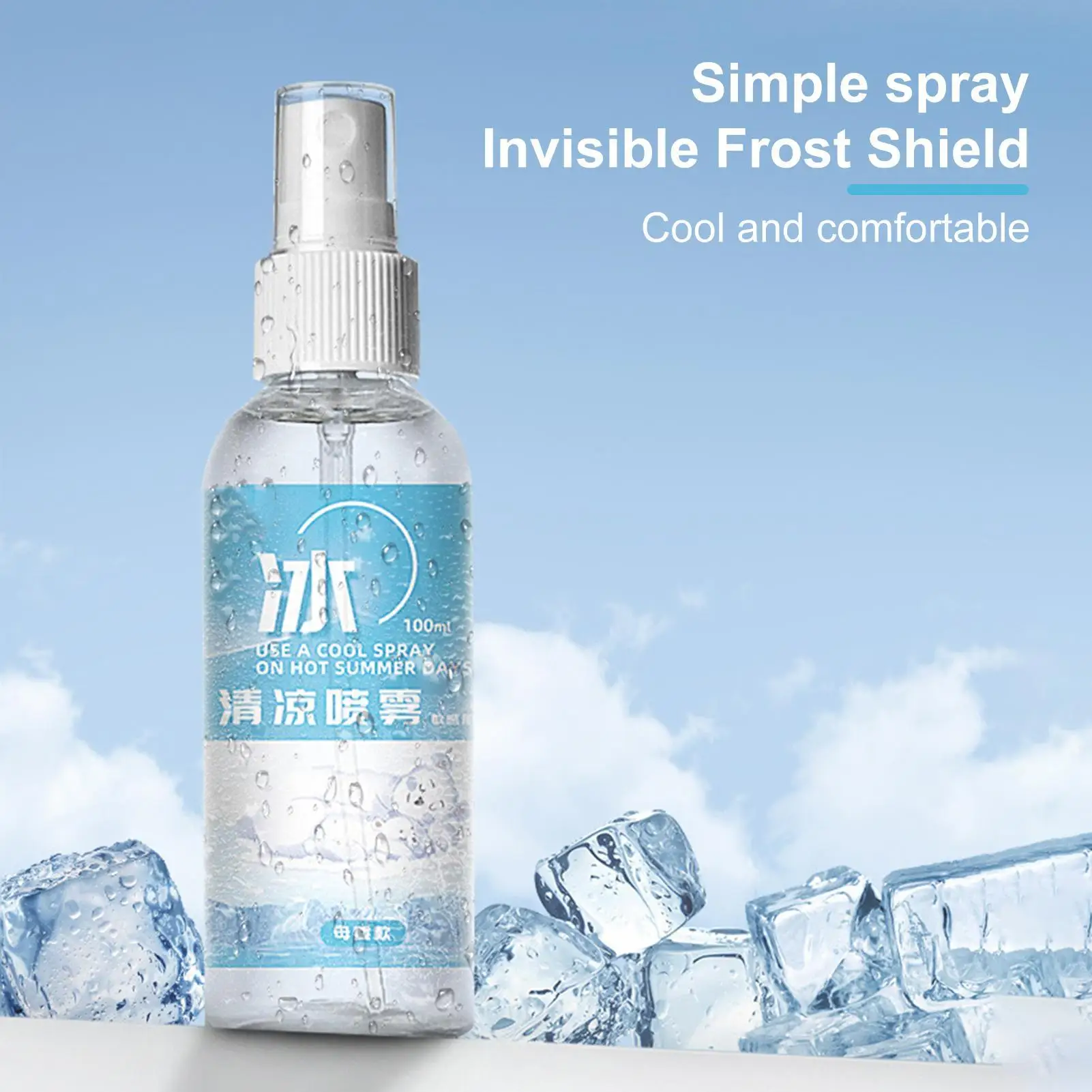 

Cooling Spray Fine Mist 100ml Portable Body Cooling Spray Safe Instant Cooling Long Lasting Summer Outdoor Cooling Supplies