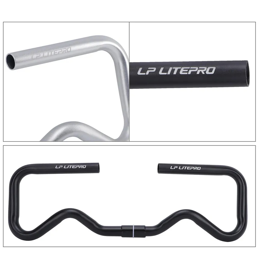 LP LiteproจักรยานHandlebar 25.4X490 มม.P Handlebarอลูมิเนียมผีเสื้อจับบาร์ 22.2 มม.สําหรับจักรยานพับBrompton