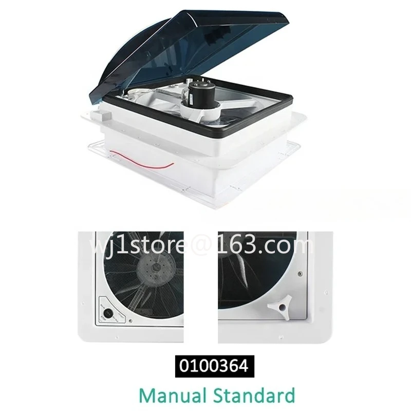 4-Inch 340mm 12v RV Roof Vent RV Ventilation Fan with Manual Control Smoke Cover
