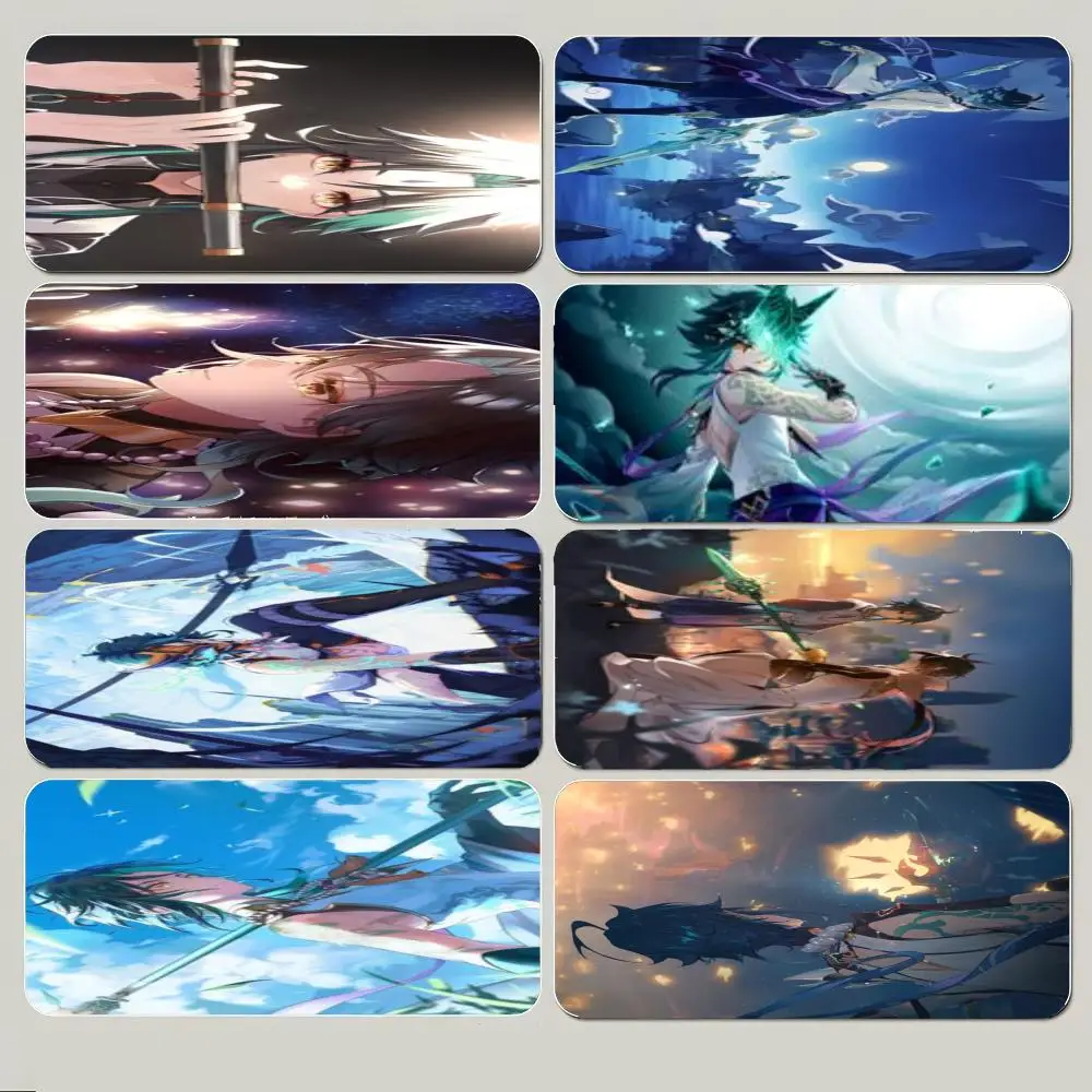game mysterious G-Genshin Impact Mouse Pad Large Gaming Mousepad with Thick Stitched Edge Non-Slip Desk Mat