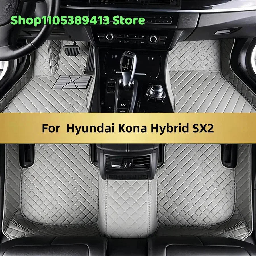 

Leather Custom Car Floor Mats For Hyundai Kona Hybrid SX2 2024 2025 2026 2027 2028 Car Mat Accessories Mats Carpets Auto