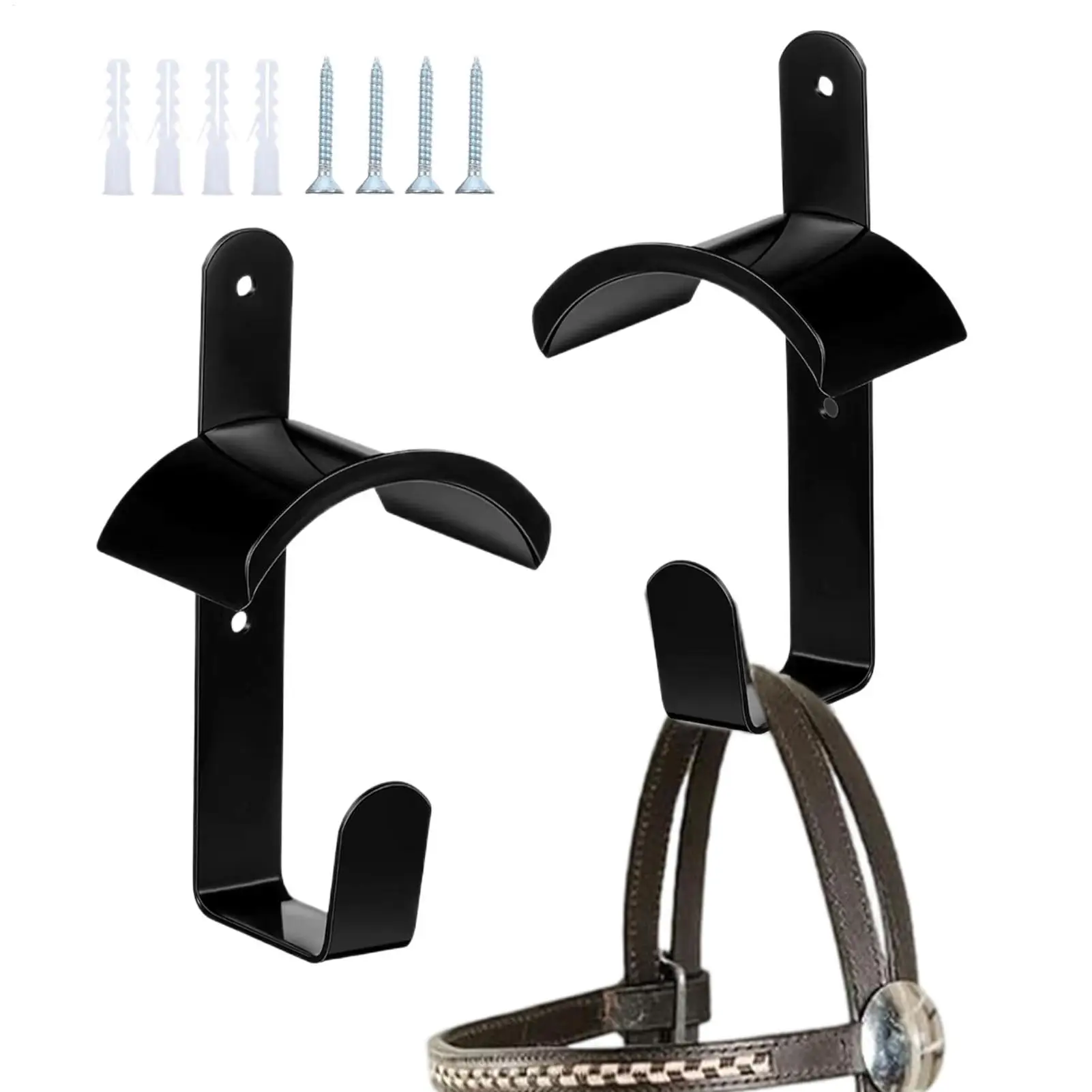 رف اللجام 2 قطعة معدات الفروسية تخزين شماعات رين المنظم شماعات لركوب مركز تدريب اليد المستقر للفروسية