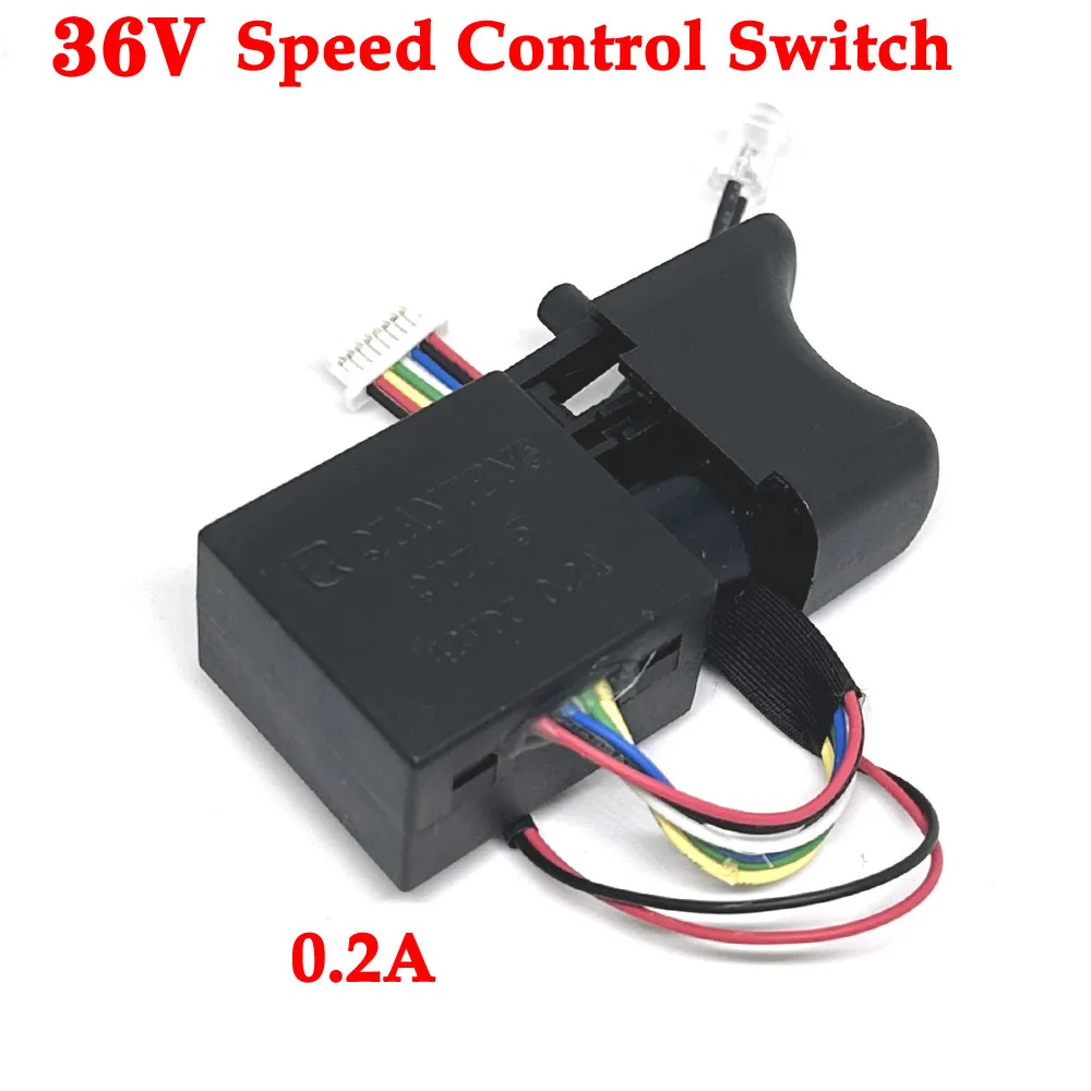 

DC 36V 0.2A Drill Speed Controller Drill Switch Lithium Battery Cordless Drill Speed Control Trigger Switch With Small Light
