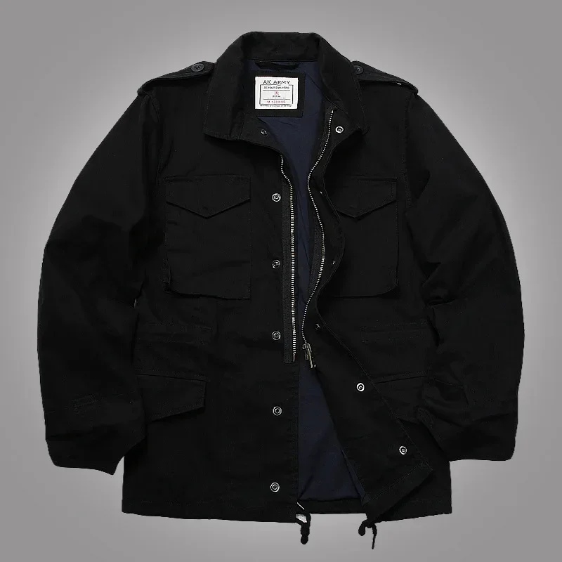 

M65 Field Tactical Jacket Windbreaker Men's US Hunting Multi Pocket Work Cargo Jackets Outdoor Hiking Camping Cotton Parka Coat