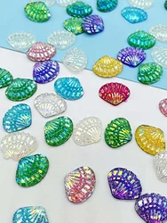 20 PCS Sparkle Shell Rhinestones-AB Color Resin Flat Back,Scrapbook DIY Crafts Making Jewelry Beads Accessories Art Supplies