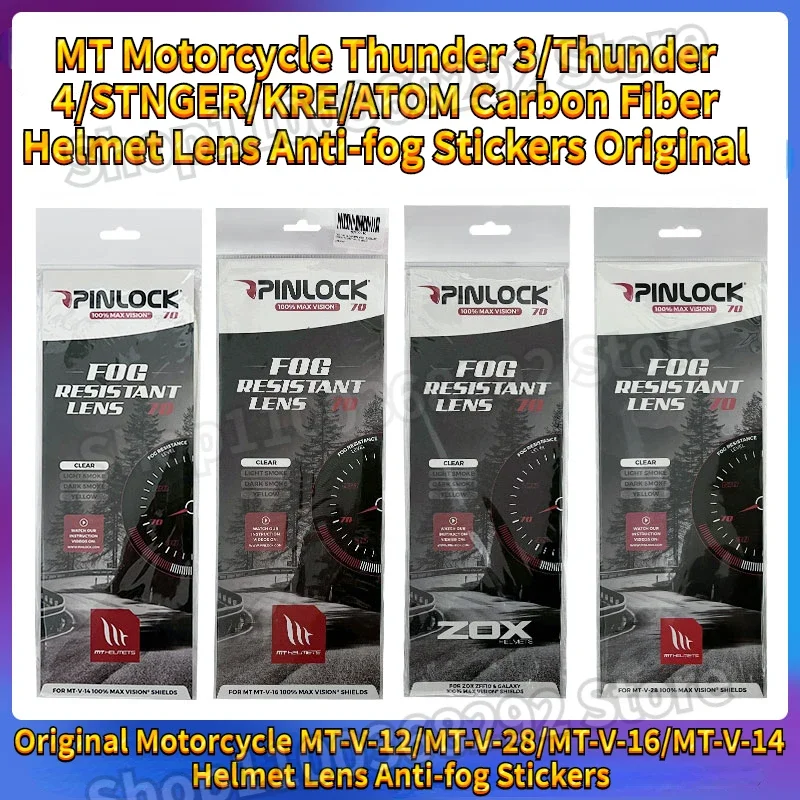 MT Motorcycle Thunder 3/Thunder 4/STNGER/KRE/ATOM Carbon Fiber Helmet Lens Anti-fog Stickers Original MT-V-12/MT-V-28/MT-V-16