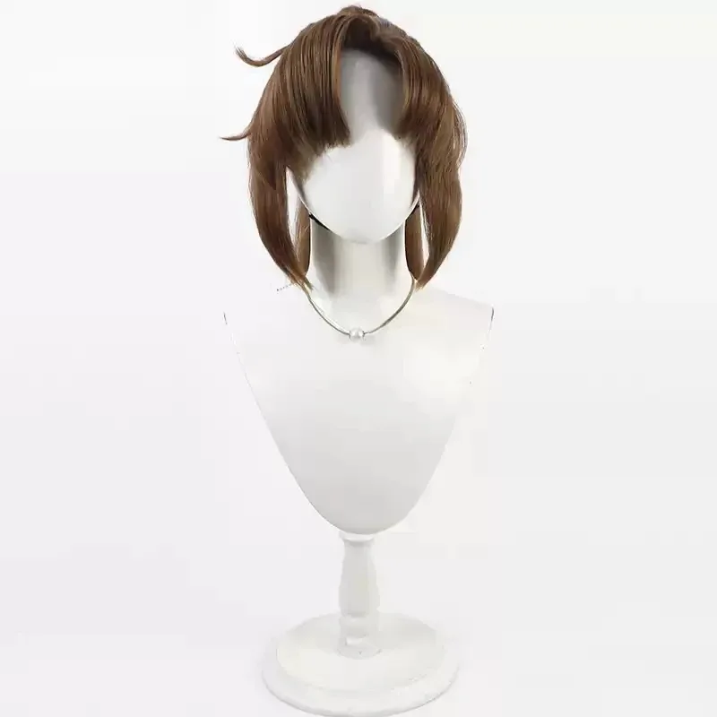 

2025 aaa Nintama Rantaro Zenpoji Isaku Косплей Парик 60 см Длинный Коричневый Хвост Термостойкие Синтетические Волосы