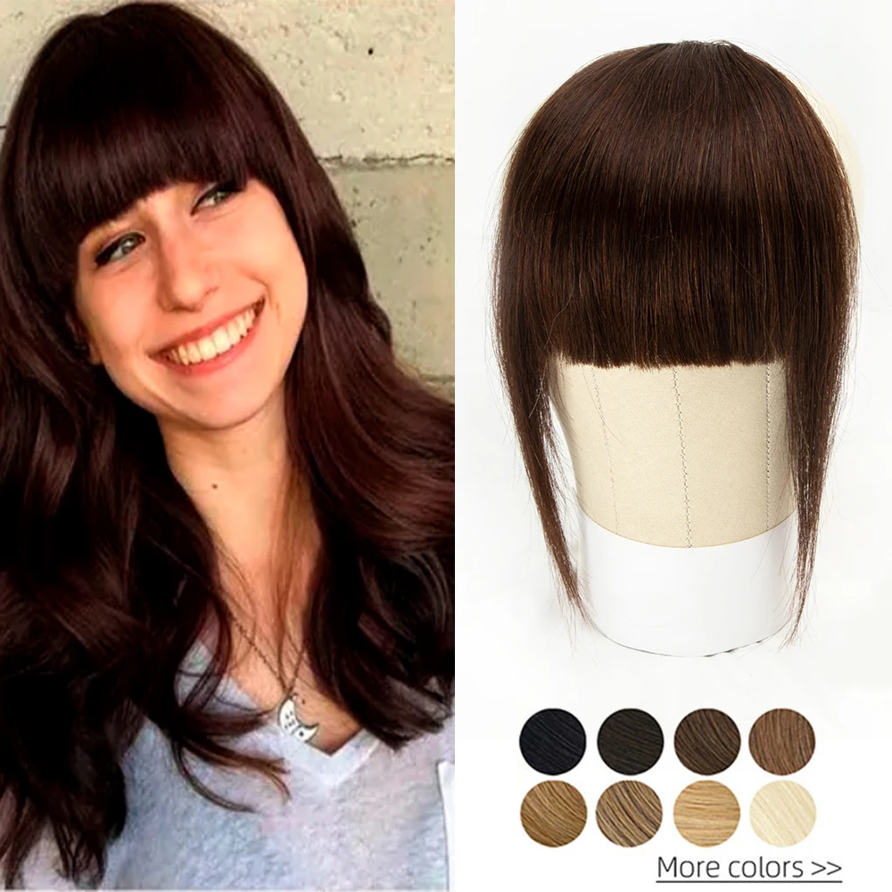 Echthaar-Pony, 3 Clips im glatten Haarteil, 20,3 cm, Remy-Haarverlängerungen, 20 g/Stück für Frauen