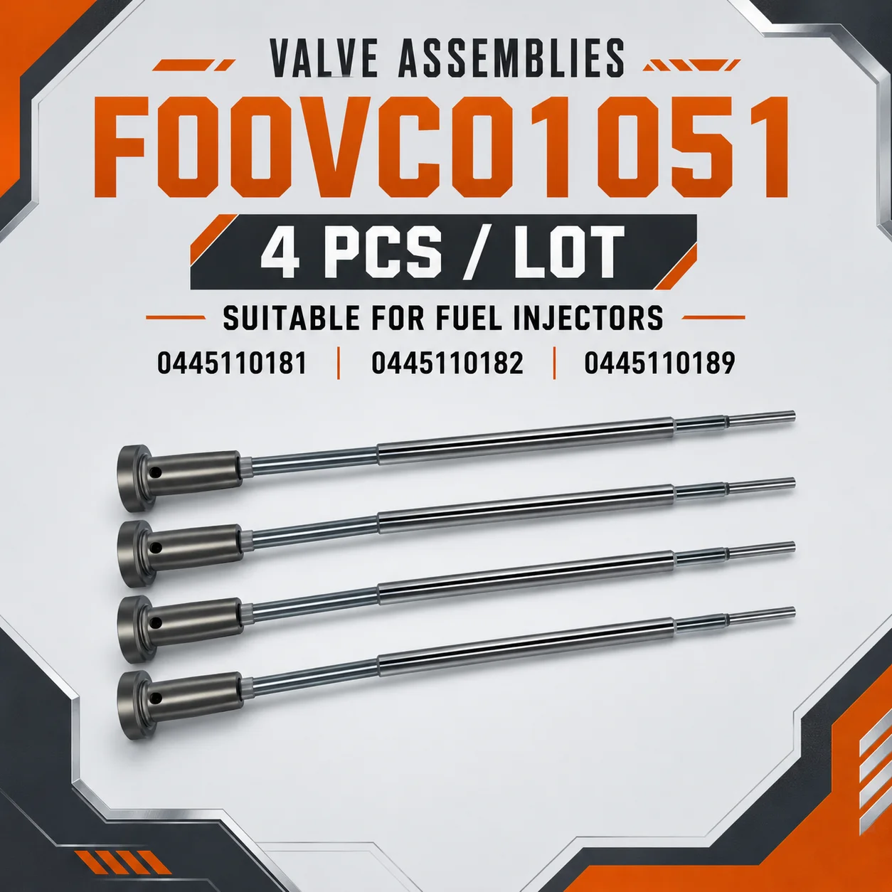 4Pcs\Lot F00VC01051 For Bosch Valve Assemblies,Suitable For Fuel Injectors (0445110181,0445110182,0445110189) LG0330.