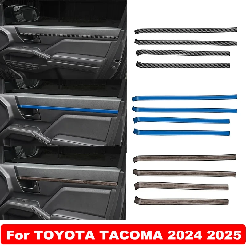 

Для TOYOTA TACOMA 2024 2025 ABS By верхний декоративный внутренний подлокотник ручка панель рамка отделка автомобильный аксессуар углеродное волокно