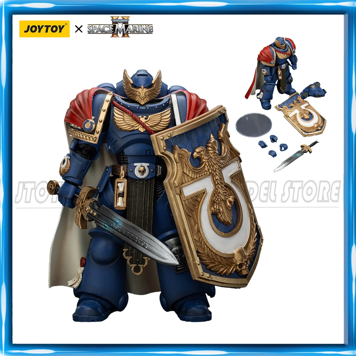 

Фигурка JOYTOY Warhammer 40K 1/18: Ультрамарин Виктрикс, Гвардия Чести с щитом и энергетическим мечом, модель игрушки