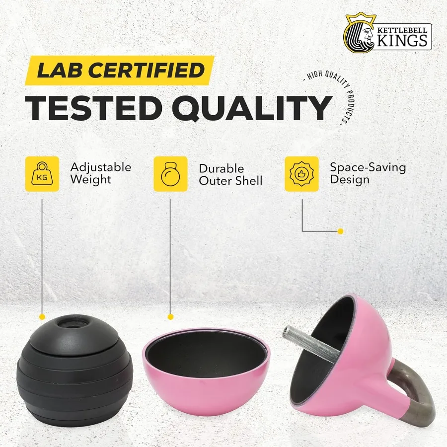 مجموعة Kettlebell القابلة للتعديل بوزن 2670 رطلًا لتدريب قوة الجسم بالكامل: تتضمن 7 أطباق نظام قفل آمن بتصميم فولاذي متين #5