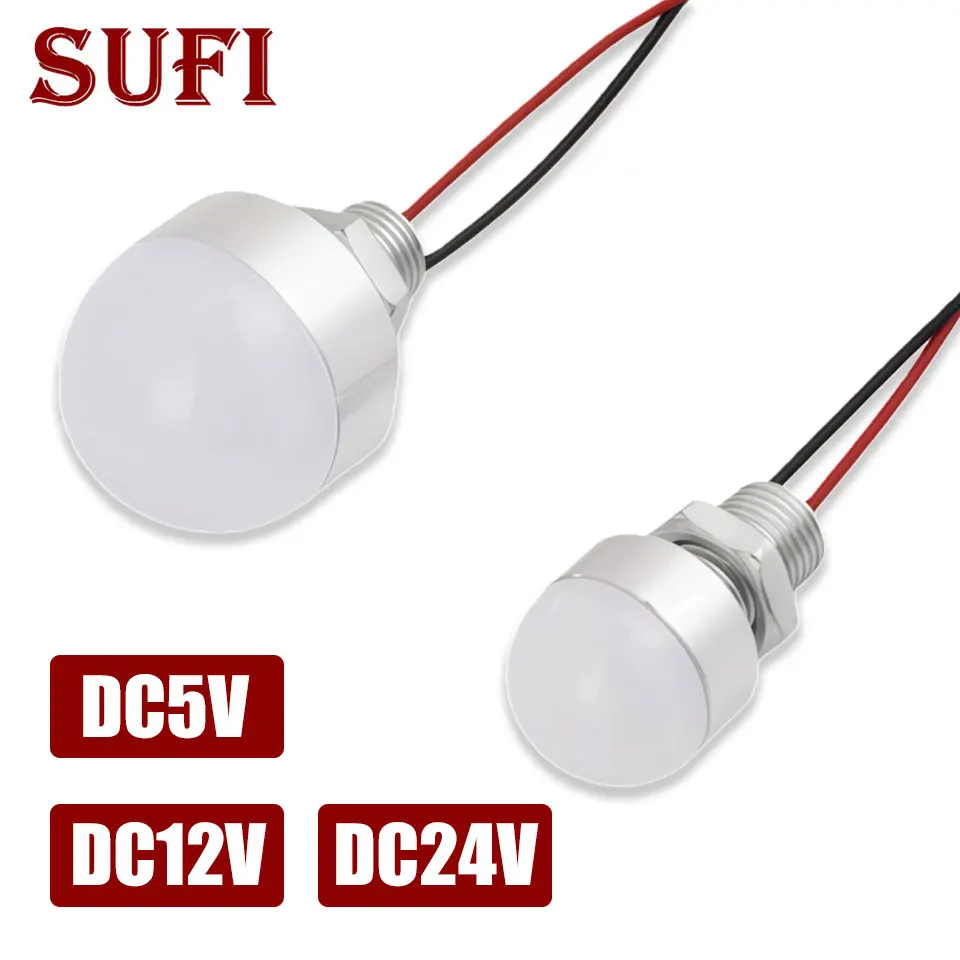 LED Small Light Bulb Semi-circular 5V 12V 24V Small Light 18MM/26MM Diameter Low-voltage Lighting Source Mini Spotlight Bulb