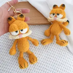 Cute Cat Handmade Woven DIY Material Knitting Yarn Keychain Wool Thread Hook Weaving Crochet Doll Decoration Creative knit Gift