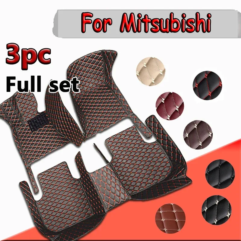 Leather Car Floor Mats For Mitsubishi Outlander Pajero Eclipse ASX Galant Car Accessories