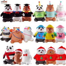 Original 6 Series We Bare Bear Peluche Toy Xmas Birthday Graduate Field Trip Skiing Design Soft Stuffed Doll Plushies