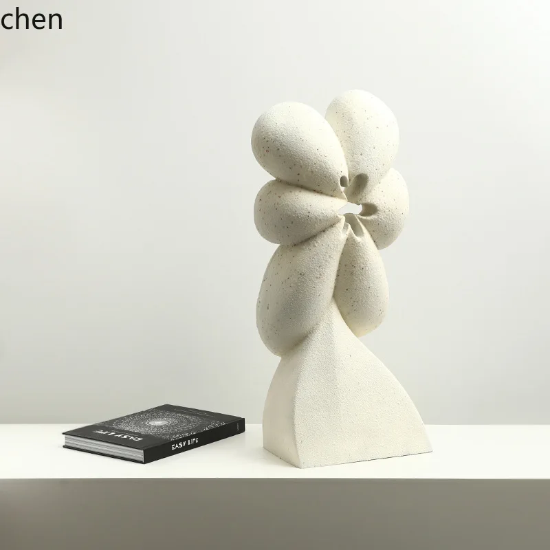 Zml modern minimalist resin sculpture - premium decorative ornament for sales centers, hotel lobbies, and desktops