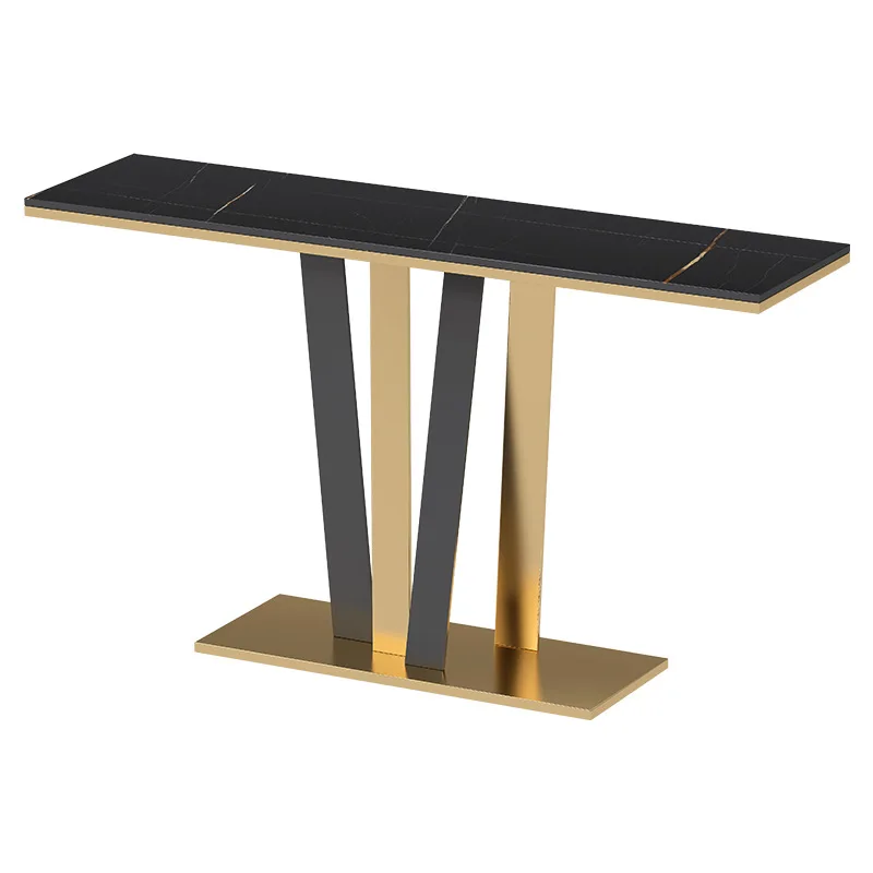 

Stainless steel, entrance, table against the wall, wrought iron, living room, modern, metal, table marble