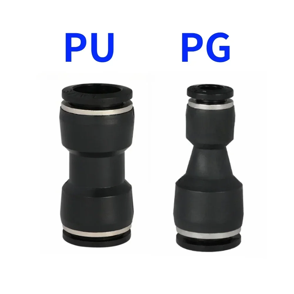 PU4 6 8 10 12mm PG6-4 PG6-8 PG6-10 Pneumatic Fitting Quick Push in Connector  Hose Connector for Air Hose Tube Push in Straight