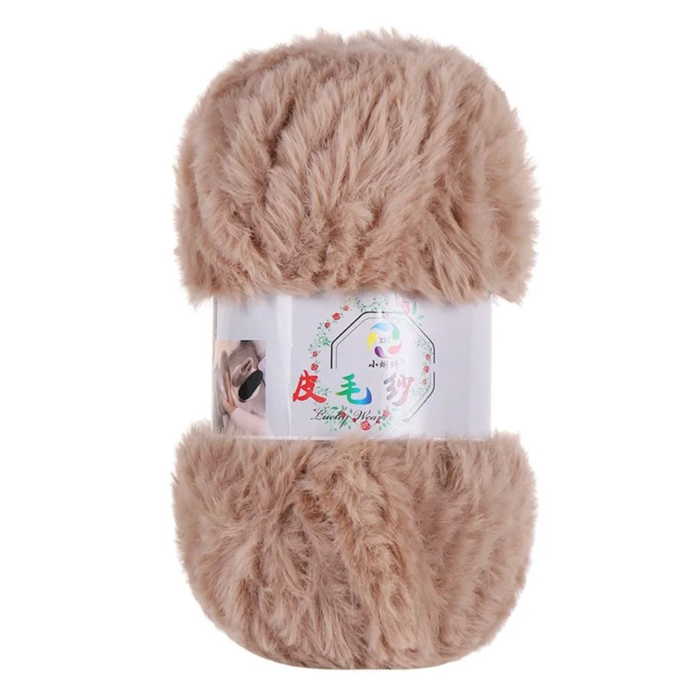 

DIY Fluffy Faux Mink Fur Yarn Skin Friendly Soft Imitation Mink Yarn 100g Plush Yarn Winter