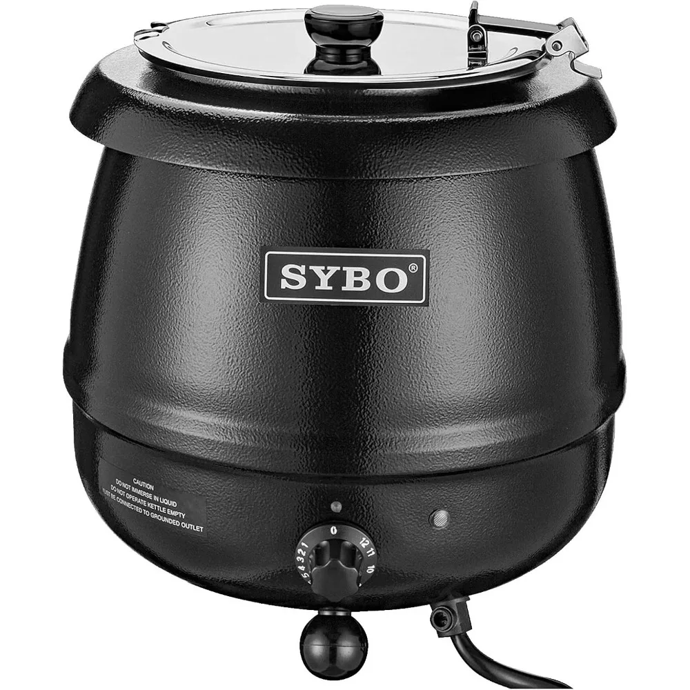 

SB-6000 Commercial Grade Soup Kettle with Hinged Lid and Detachable Stainless Steel Insert Pot for Restaurant and Big Family