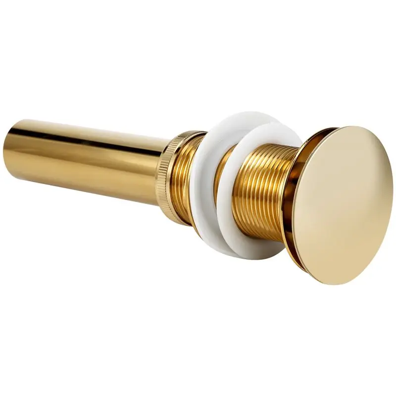 

【ORNAMENT】Sink Drain Without Overflow Bathroom Popup Drain Assembly Stopper Vessel Sink Brushed Brass