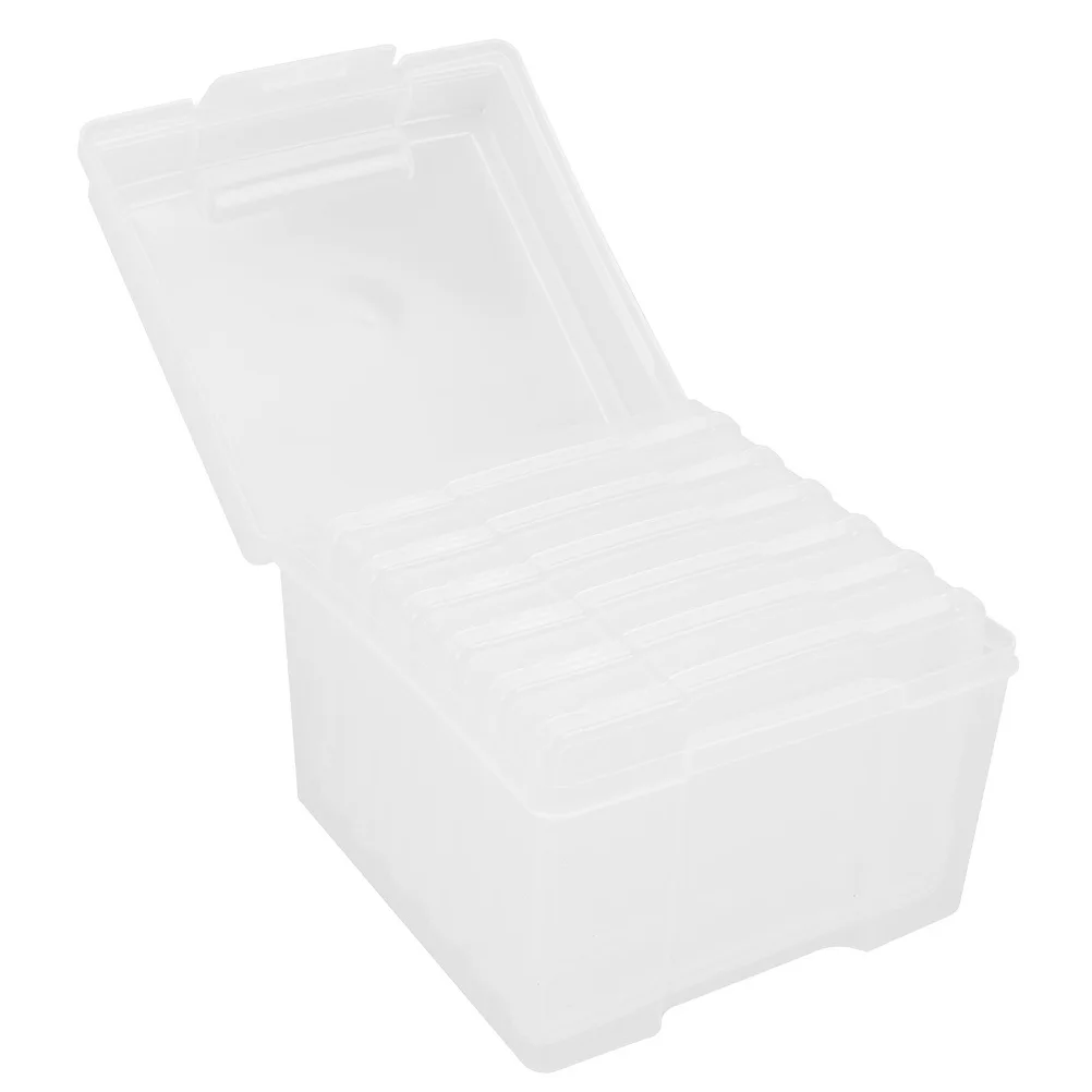Photo Storage Case Portable Lightweight Containers for Pictures Postcards Jewelry Craft Small Items Organizer Photo Storage Box