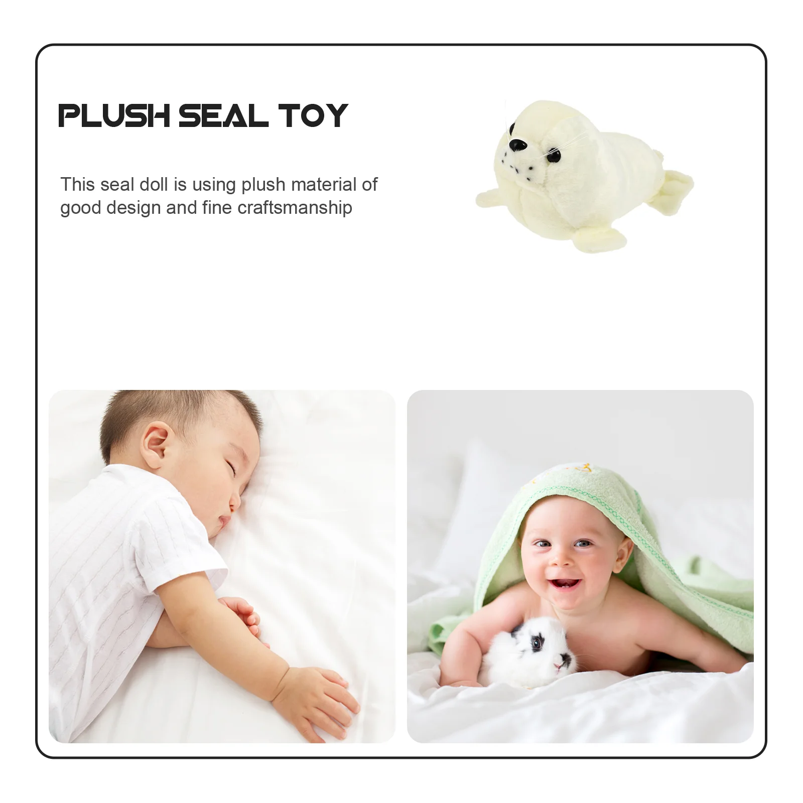 Plush Seal Toy Stuffed Toys Simulation -shaped Student Decor Modeling