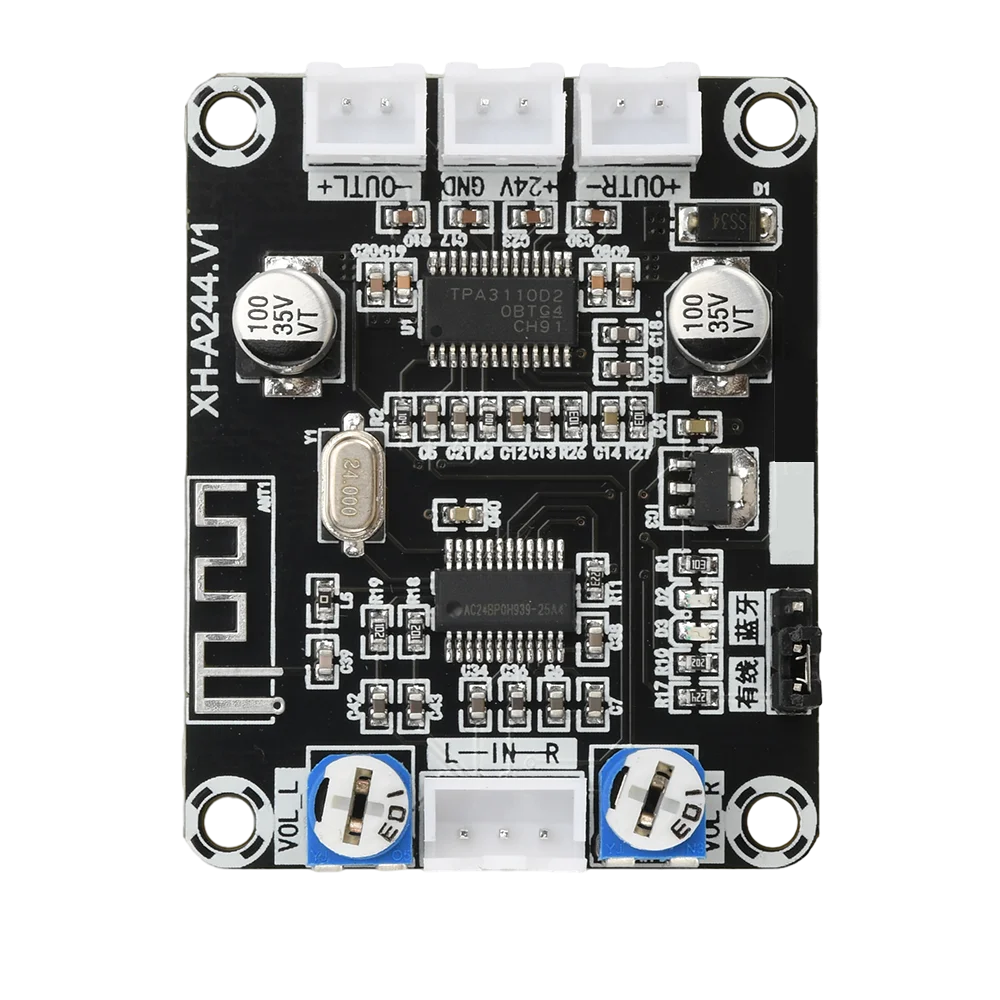 XH-A244 30W+30W BT/Wired Audio Amplifier Module Dual Channel TPA3110D2 Digital Amplifier Board DC12-24V