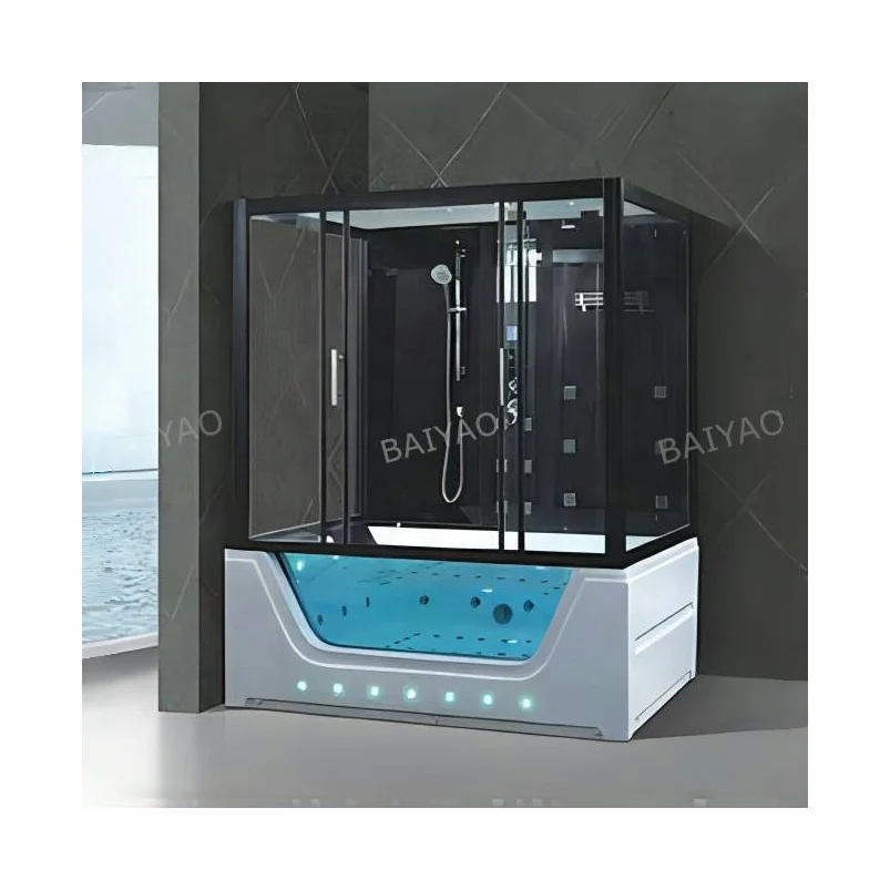 

Технология режущей кромки Deluxe светодиодная гидротерапевтическая массажная душевая кабина с гидромассажной ванной и многофункциональными душевыми насадками