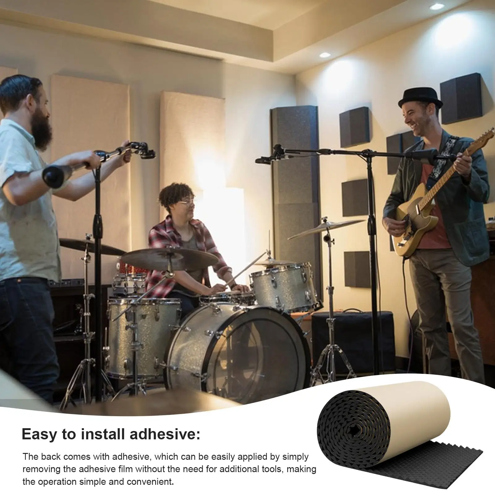Absorbing Panel Acoustic Sound Panels Dampening Pads Waterproof Sound Barrier Self Adhesive Sound Proof Padding Studio Material