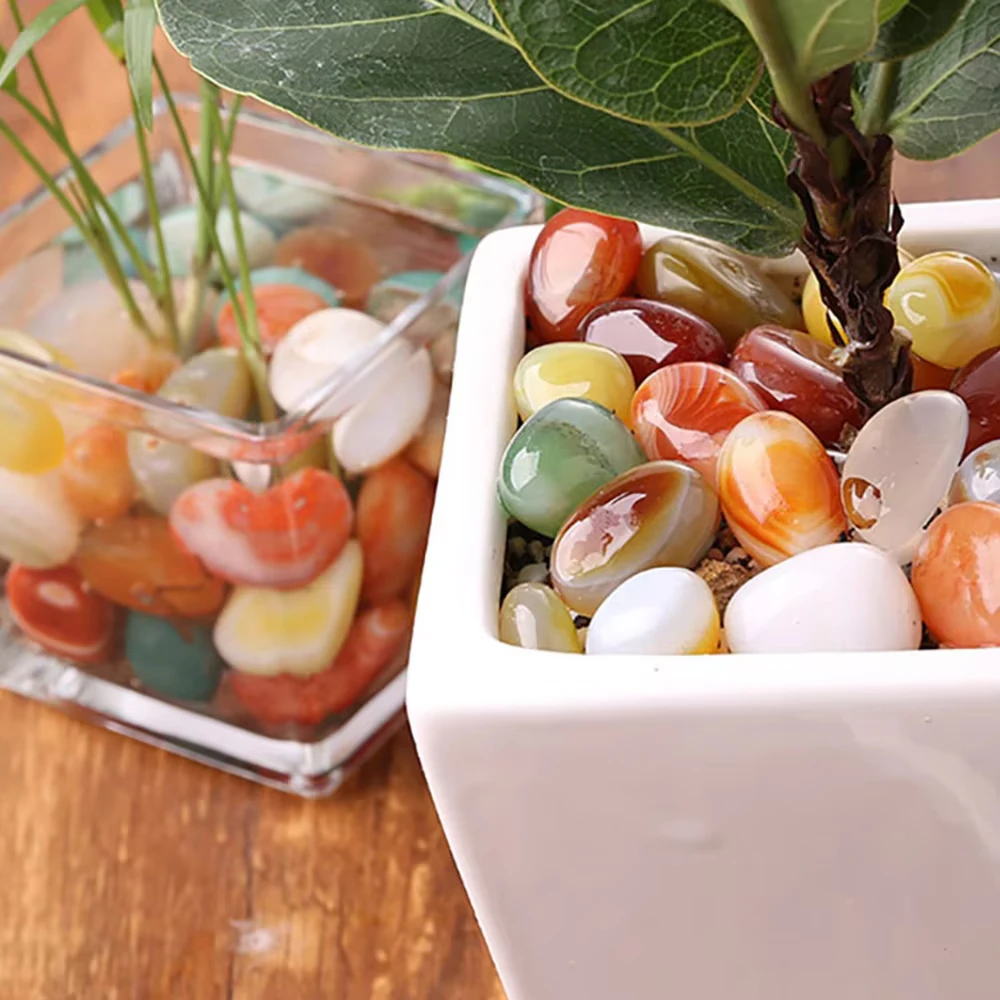 Natural Peach Moonstone Tumbled Stones Bulk Rocks Gemstones Healing Crystals for Home Garden Fish Tank Aquarium Decoration