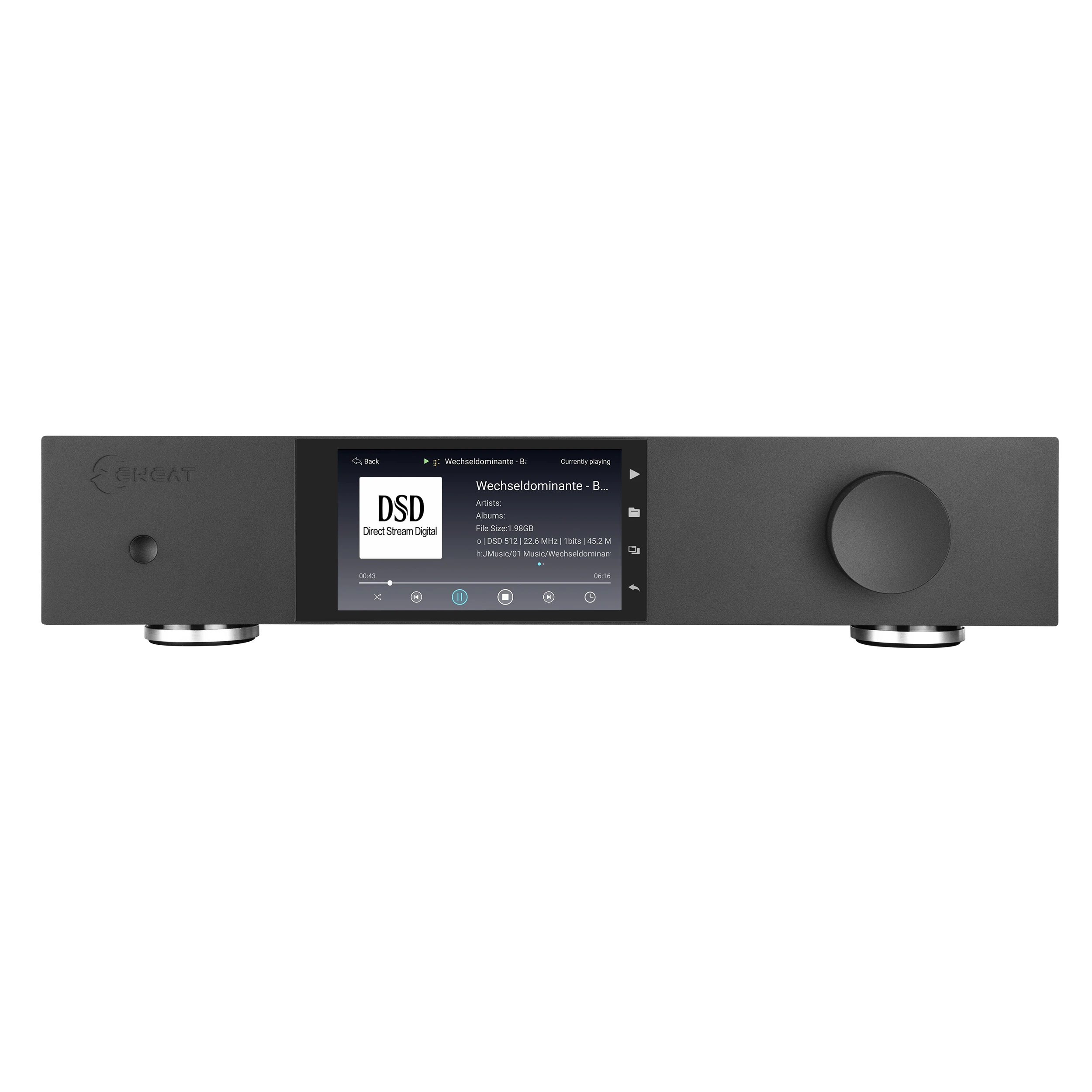 Factory Directly Black High-Resolution Audio Player and Built-in DAC with Touch Screen Network Music Streamer for Home Cinema