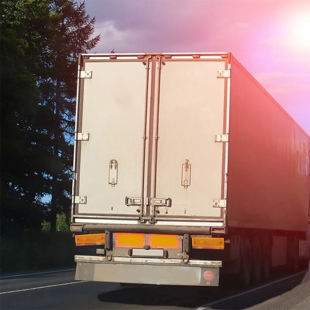 6 قطعة شريط عاكس لشاحنة جسم السيارة تحذير لوحات عاكسة مع ثقوب تركيب استخدام الضباب المطر #2