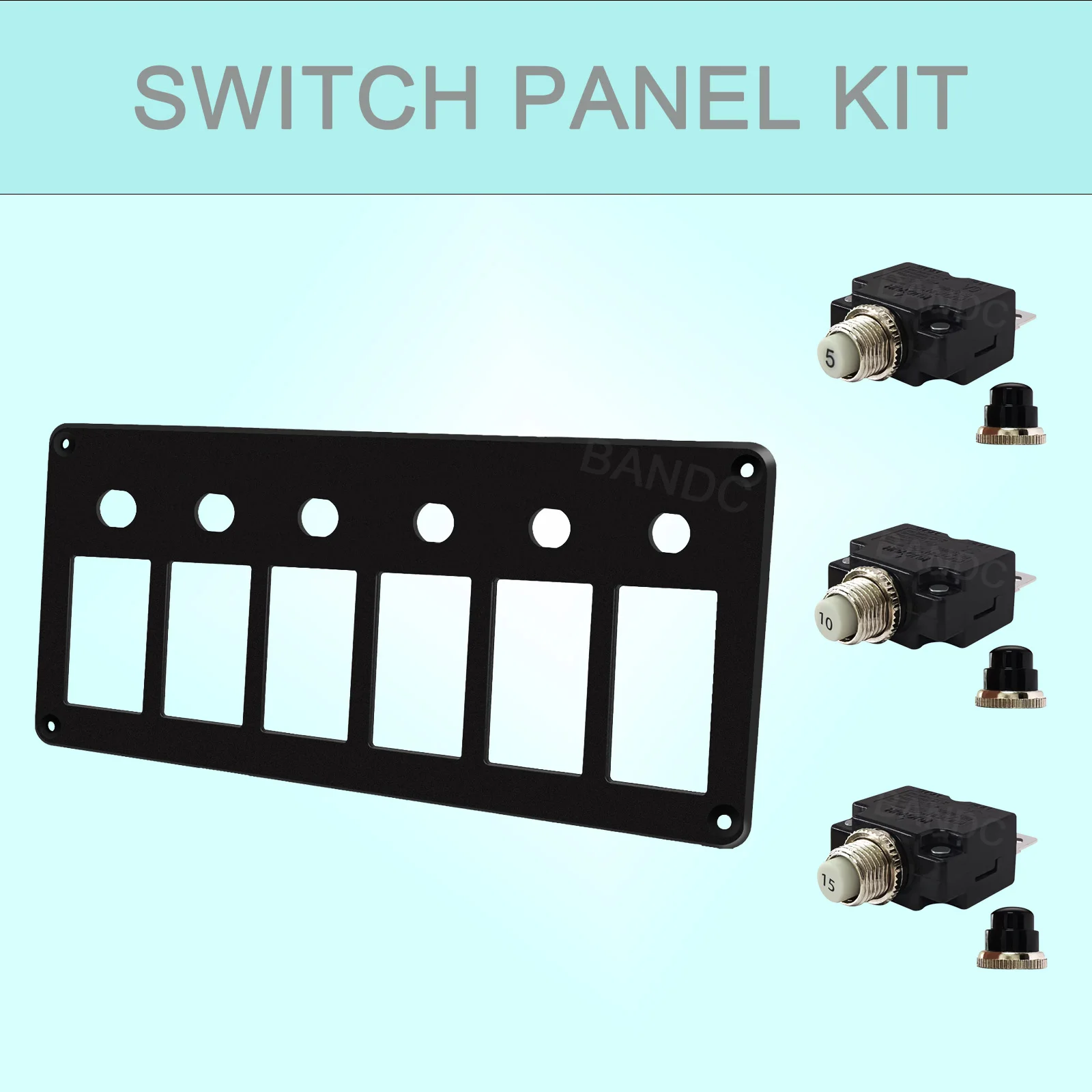 6 Gang Aluminum Swi…