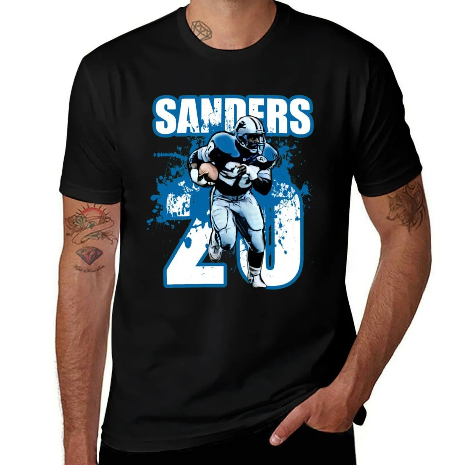 

Barry Sanders T-Shirt cotton t shirt pack man t shirts high quality luxury brand T-Shirt