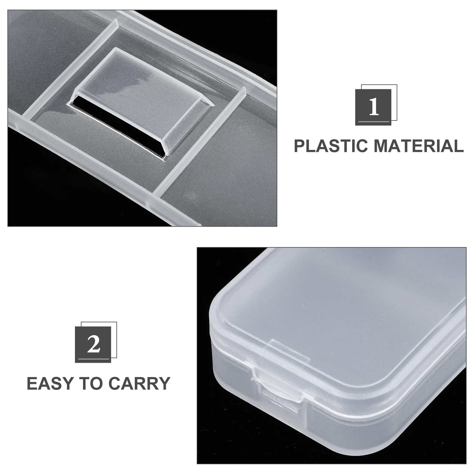 

10pcs Glasses Case Transparent Hard Eyeglass Case Travel Sunglasses Storage Portable Plastic Container Lightweight for Outdoor