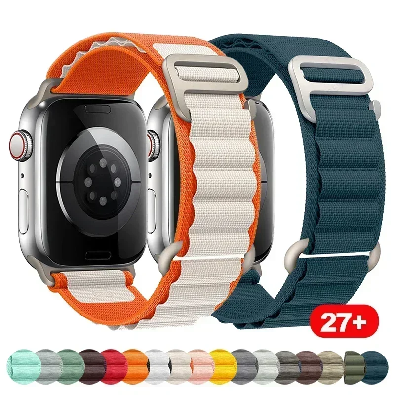 Cinturino alpino per cinturini Apple Watch 46 44mm 40mm 49mm 45mm 41 38mm 42 bracciale in Nylon Iwatch serie Ultra 2 10 9 3 45 67 8 SE Band