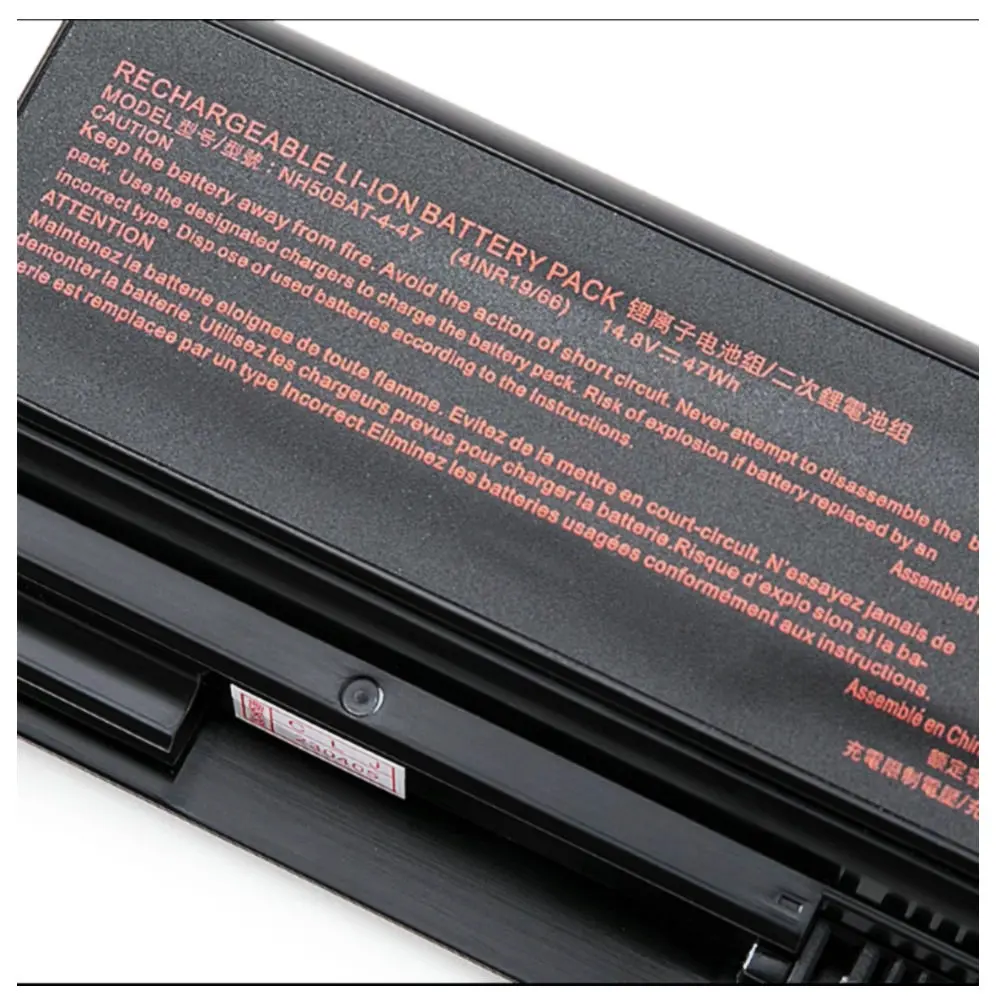 14.8V 47Wh NH50BAT-4 Laptop Battery For Clevo NH70RAQ NH55EDQ NH50RA NH55RCQ NH58RDQ NH70RHQ NH58RCQ Machenike T58 Sager NP6875